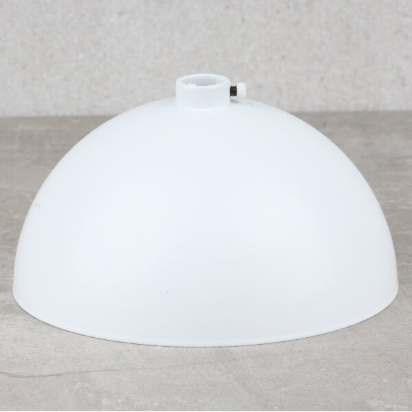 Lampen-Baldachin 50x100mm Metall weiß Kugelform mit 10mm Stellring