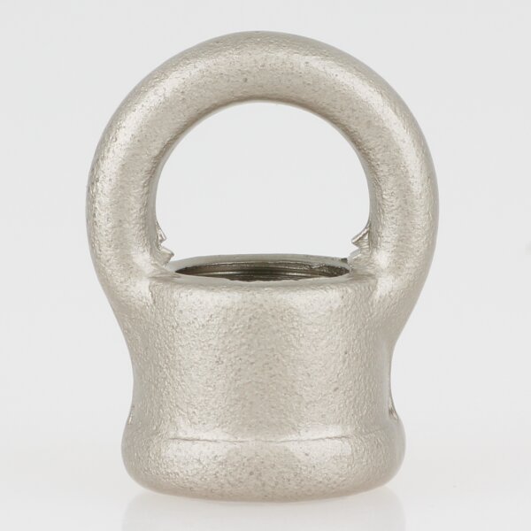 Ringnippel Metall Nickel matt 18x22mm mit M10x1 Innengewinde