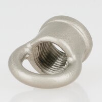 Ringnippel Metall Nickel matt 18x22mm mit M10x1 Innengewinde