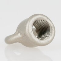 Ringnippel Metall Nickel matt 18x22mm mit M10x1 Innengewinde