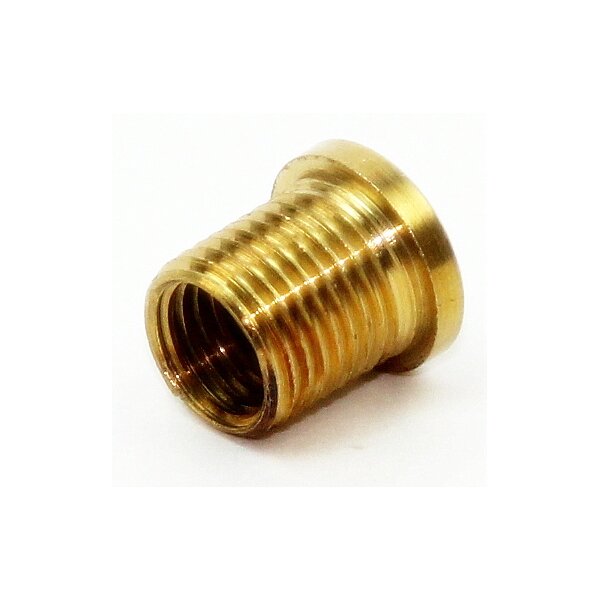Reduzier Trompetennippel Gewinde-Adapter 12x12 Messing M10x1 AG auf M8x1 IG ohne V-Schutz