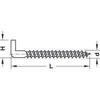 Häfele Möbel Schraubhaken für Justierbeschlag mit Höhenverstellung 55x16mm verzinkt