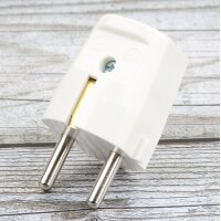 Schutzkontakt-Stecker reinweiß 250V/16A mit...