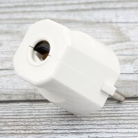 Schutzkontakt-Stecker reinweiß 250V/16A mit Schraubanschluss