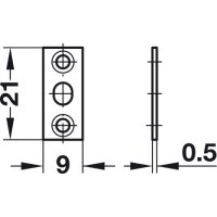 Häfele Kugelschnäpper zum Einpressen 8,5x8 mm vermessingt
