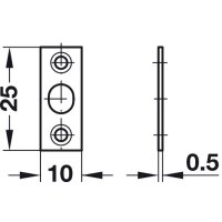 Häfele Kugelschnäpper zum Einpressen 10,5x9,5 mm vermessingt