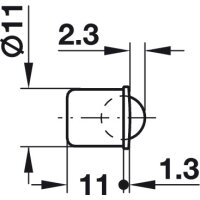 Häfele Kugelschnäpper zum Einpressen 11x11 mm vermessingt