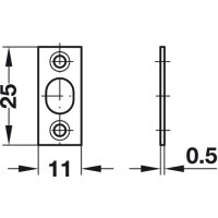 Häfele Kugelschnäpper zum Einpressen 11x11 mm vermessingt