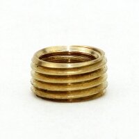 M10x1 AG auf M8x1 IG Reduzier Gewinde-Adapter | Länge 8 mm | Messing roh