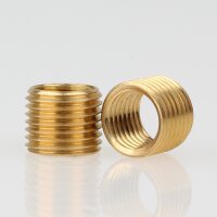 M10x1 AG auf M8x1 IG Reduzier Gewinde-Adapter | Länge 8 mm | Messing roh