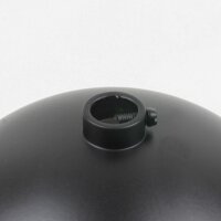 Lampen-Baldachin 50x100mm Metall schwarz Kugelform mit 10mm Stellring