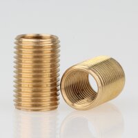 M10x1 AG auf M8x1 IG Reduzier Gewinde-Adapter | Länge 15 mm | Messing roh