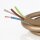 PVC-Lampenkabel Rundkabel gold 3-adrig 3x0,75 mm² H03VV-F mit integriertem Stahlseil als Zugentlastung - Meterware