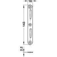 Häfele Bettverbinder 143mm mit Haken Stahl (4...