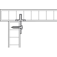 Häfele Bettverbinder 143mm mit Haken Stahl (4 Schließteile 4, Hakenteile)