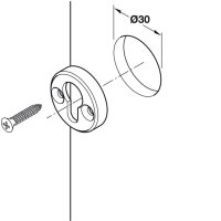 Häfele Möbel Kapsel-Bettverbinder ohne Aushängesicherung 30x7mm Stahl