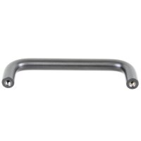 Häfele Möbelgriff Bügelgriff Edelstahl rund 104x35 mm schwarz matt