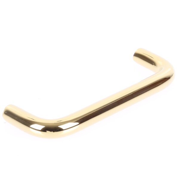 Häfele Möbelgriff Bügelgriff Edelstahl rund 104x35 mm vermessingt poliert