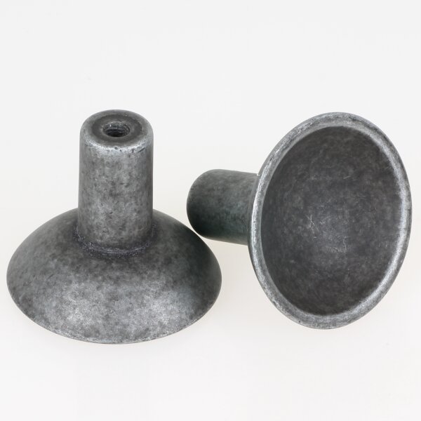 Häfele Möbelknopf rund 35x30mm verzinnt antik – Möbelgriff im Vintage-Look