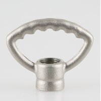 Zahn-Ringnippel Metall Nickel matt 42mm mit M10x1...