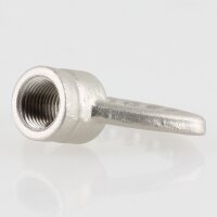 Zahn-Ringnippel Metall Nickel matt 42mm mit M10x1...