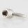 Zahn-Ringnippel Metall Nickel matt 42mm mit M10x1 Innengewinde
