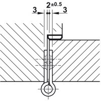Häfele Aufschraubband Scharnier 76 x 76 mm Edelstahl schwarz matt Anschlag links/rechts
