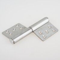 Häfele Aufschraubband Scharnier 127 mm Edelstahl matt Anschlag links/rechts