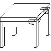 Häfele Winkelverbinder Winkelbeschlag aus Stahl verzinkt 125x54mm