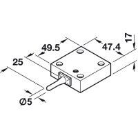 Häfele Türkontaktschalter 230V/2A schwarz – langer Taster