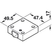 Häfele Türkontaktschalter 230V/2A mit Universaltaster elfenbein – 820.22.210