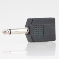 Audio Adapter Klinkenstecker 6.3 mm Mono auf 2x 6.3mm...