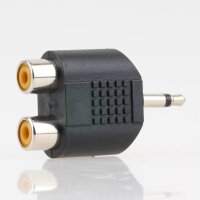Audio Adapter 3.5mm Mono Klinkenstecker auf 2x Cinch...