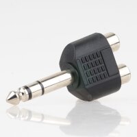 Audio Adapter 6.3mm Stereo Klinkenstecker auf 2x Cinch...