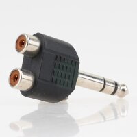 Audio Adapter 6.3mm Stereo Klinkenstecker auf 2x Cinch...