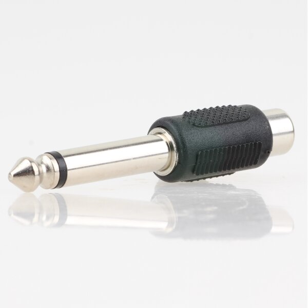 Audio Adapter 6.3mm Mono Klinkenstecker auf 1x Cinch Kupplung