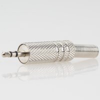 Klinkenstecker 2,5 mm Stereo Metall mit Knickschutz
