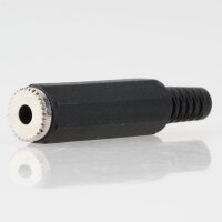 Klinkenkupplung 3,5 mm Stereo Kunststoff mit Knickschutz