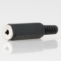 Klinkenkupplung 2,5 mm Mono Kunststoff mit Knickschutz