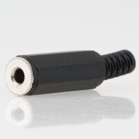 Klinkenkupplung 3,5 mm Mono Kunststoff mit Knickschutz...