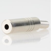 Klinkenkupplung 3,5 mm Stereo Metall mit Knickschutz