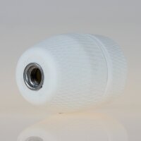 E27 Porzellan-Lampenfassung matt mit M10x1 Innengewinde...