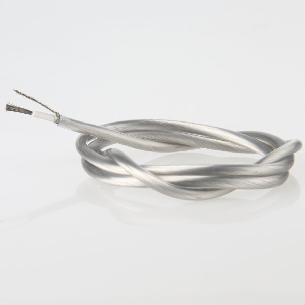 Niedervolt Silikon-Leuchtenkabel transparent 2x0,50 mm² (SICSI) – Meterware