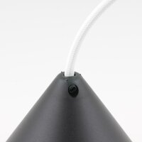 Lampen-Baldachin 110x70mm Kunststoff schwarz Pyramidenform mit Feststellschraube