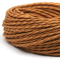 Textilkabel Stoffkabel englisch-gold 3-adrig 3x0,75...