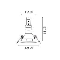 GU10/50W Einbauleuchte Einbaustrahler Chrom inkl. Fassung
