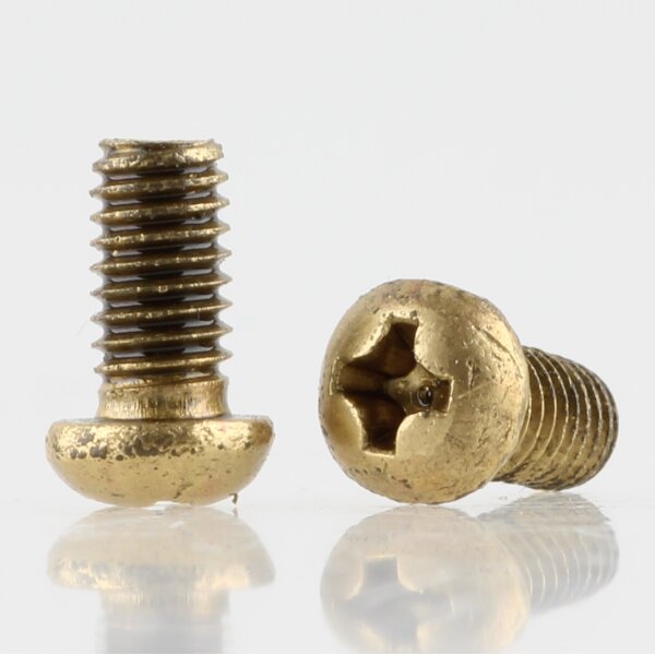 M4 Linsenschraube 8mm Metall vermessingt mit Kreuzschlitz DIN 7985 (1 Stück)