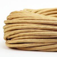 Textilkabel Stoffkabel gold 3-adrig 3x0,75...