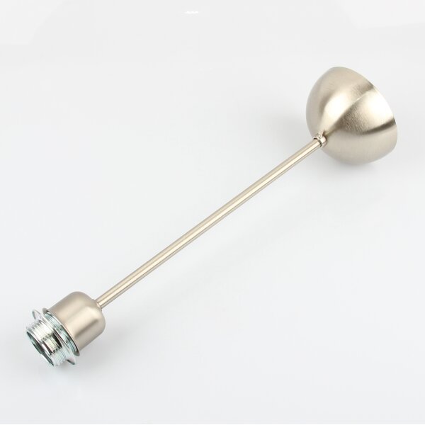 Decken Pendelrohr-Lampe Deckenlampe Deckenleuchte 40cm Nickel matt Edelstahloptik mit E27 Fassung
