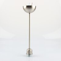 Decken Pendelrohr-Lampe Deckenlampe Deckenleuchte 40cm Nickel matt Edelstahloptik mit E27 Fassung